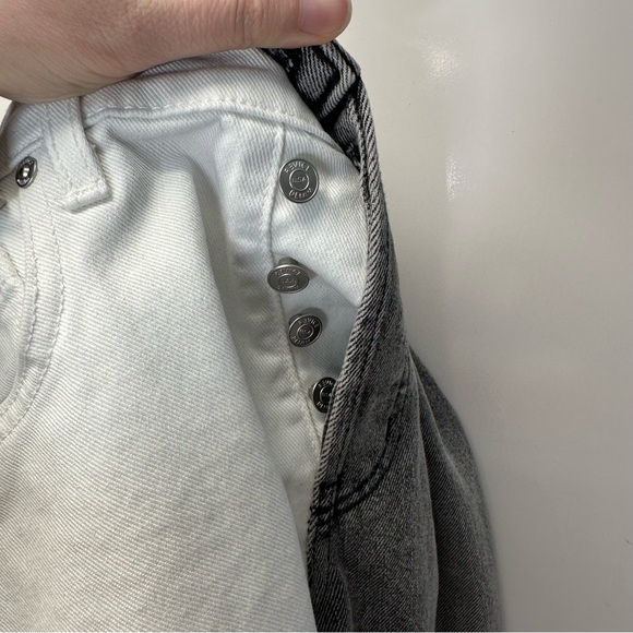 REVICE Denim Women's True Love Checkmate Jeans White Black Denim Size 25 - Picture 12 of 13